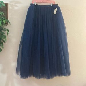 XXL Layered lace full skirt crinoline petticoat costume dance NWT Royal Blue